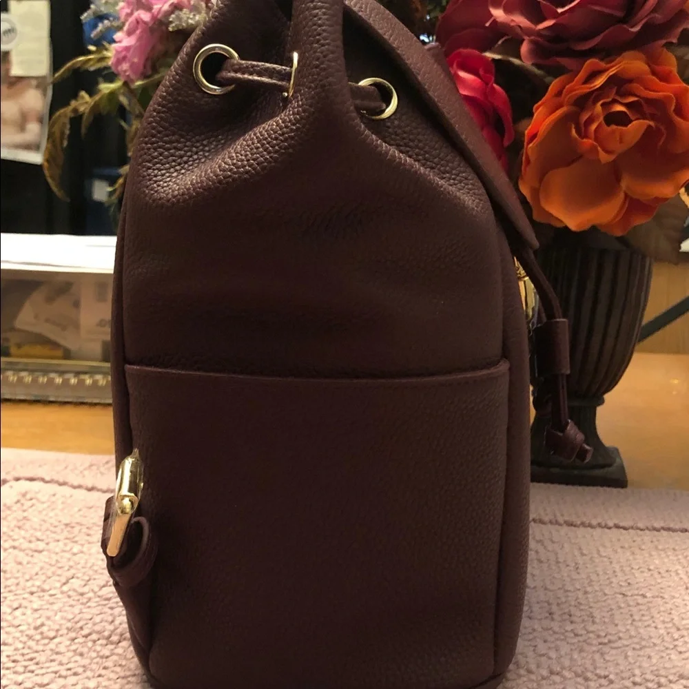 Dress Up Your Purse Togo Leather Backpack Burgandy - Picture 3 of 6